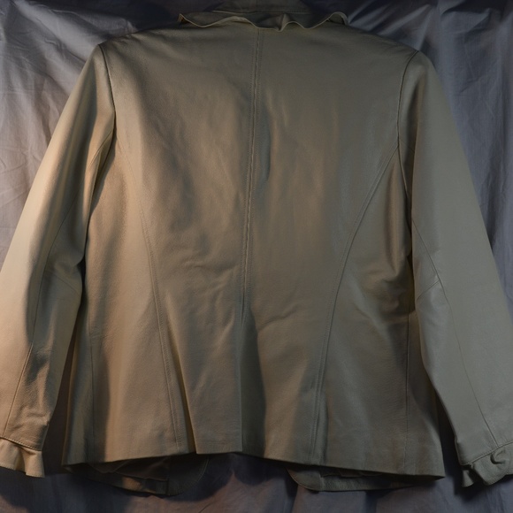 Leather Jacket Frilled SZ L Terry Lewis Classic Luxuries - Picture 9 of 9